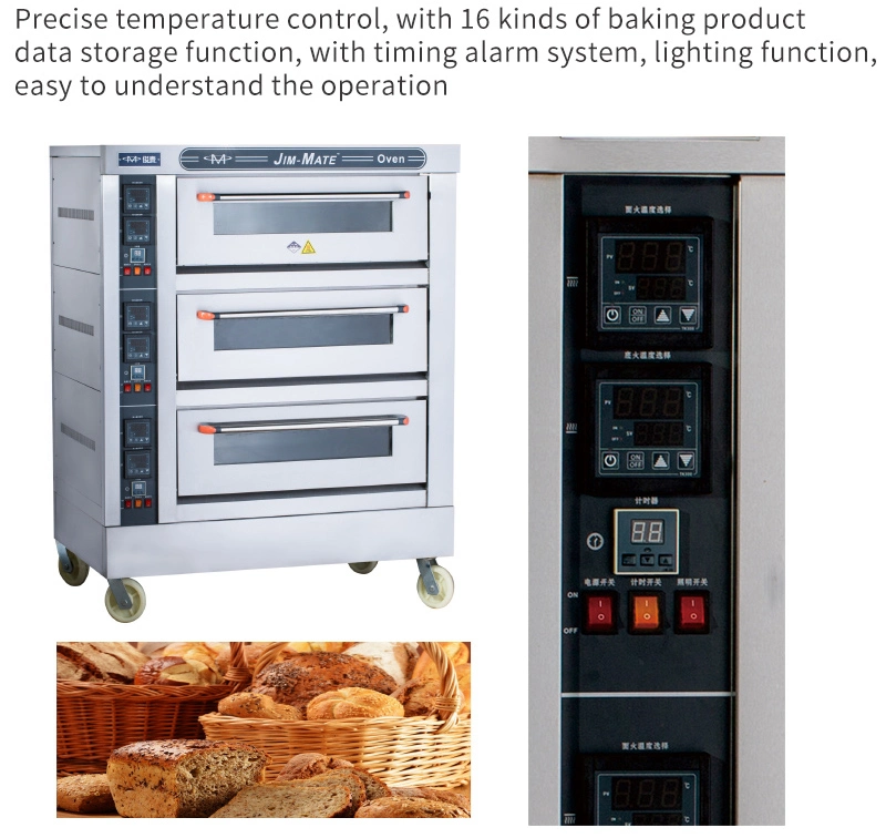 Bakery Equipment Catering Kitchen Equipment Commercial Industrial Use 3 Decks 6 Trays Baking Machine Cake Bread Pizza Oven Baking Deck Oven Electric Deck Oven