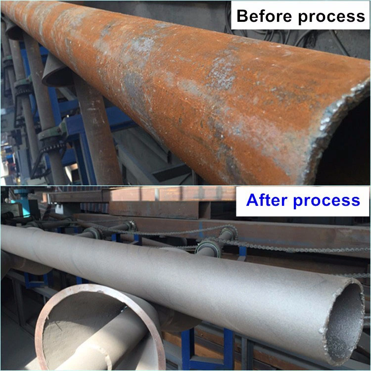 Automatic Steel Pipe Tube H Beam Steel Structure Roller Conveyor Tunnel Pass Through Type Shot Blasting Machine